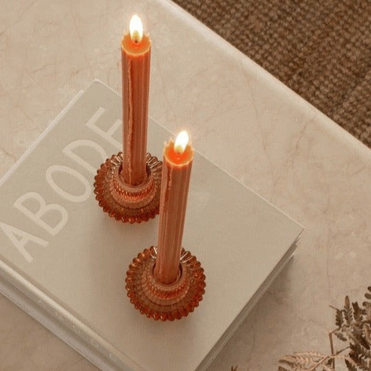 Glass Vintage-Style Candle Holder