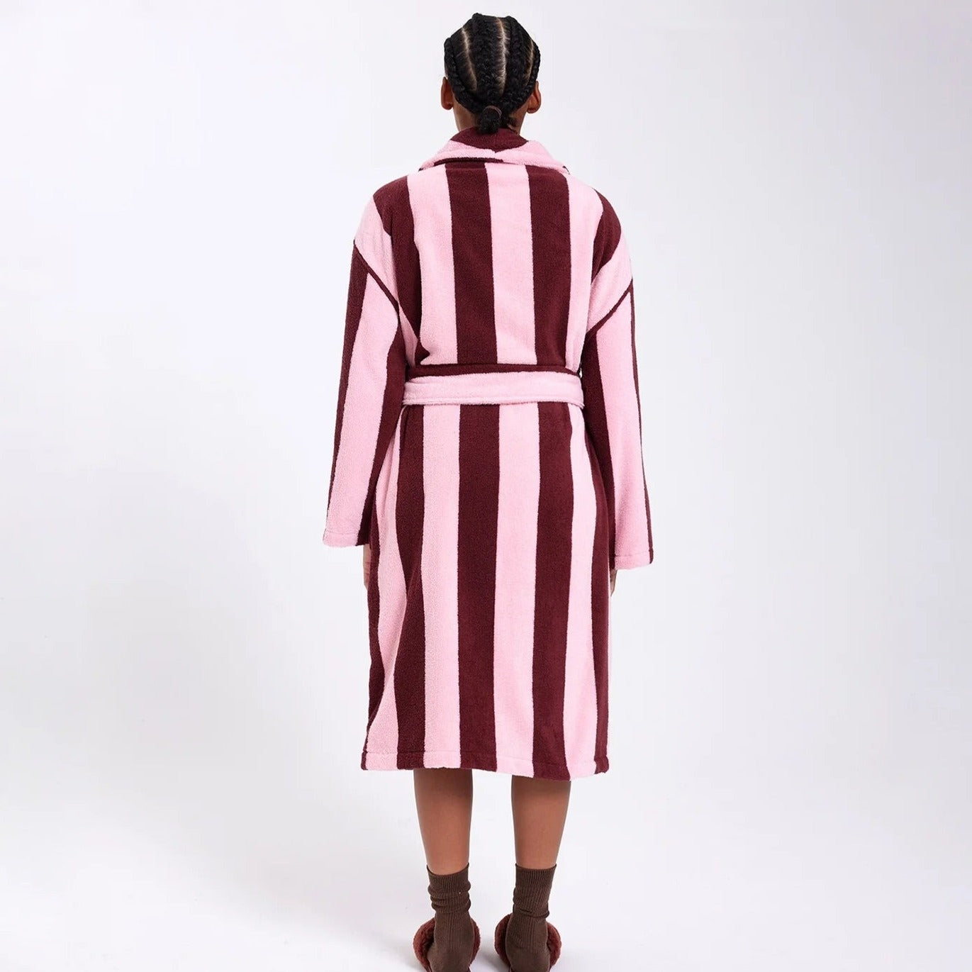 Hommey Cotton Robe - Stripes