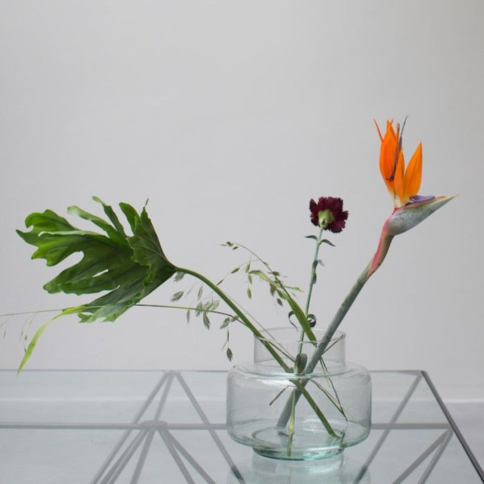 Transparent Recycled Glass Vase