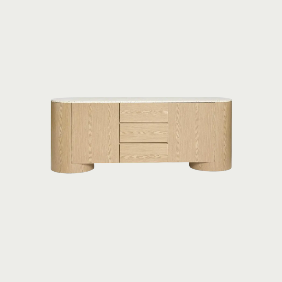 Arlo Sideboard Light Oak and Terrazzo