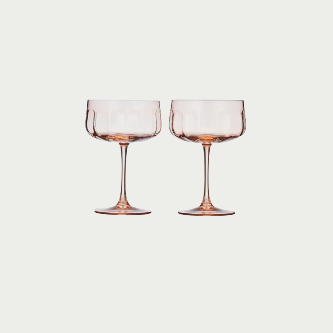 Studio S/2 Glass Coupe 11x16cm Peach