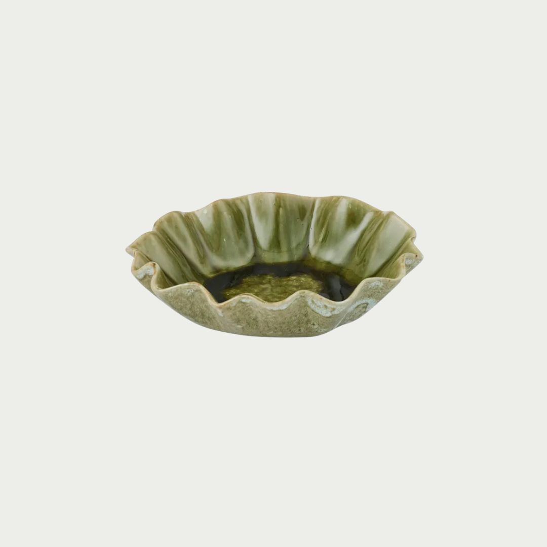 Urna Ceramic Bowl 37x37x9cm Olive