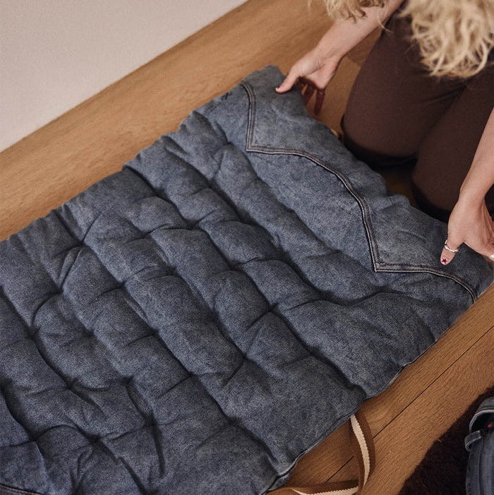 Outlaw Padded Cushion Floor Mat / Mediation Mat - Denim