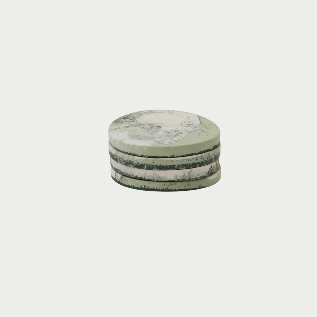 Wesley S/4 Resin Coasters 10.5cm Sage