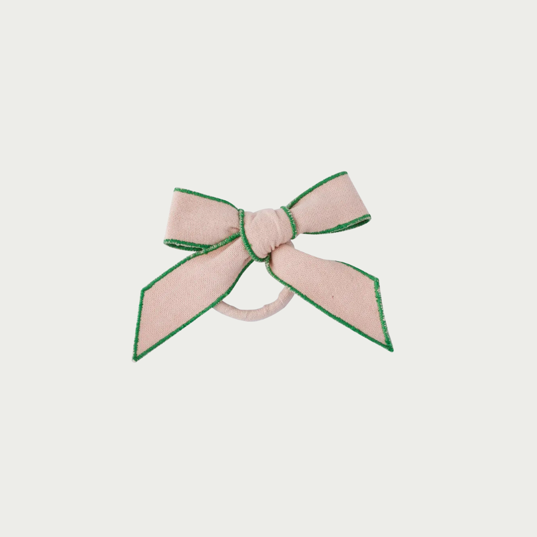Milla Bow Napkin Ring 12cm Pink/Emerald