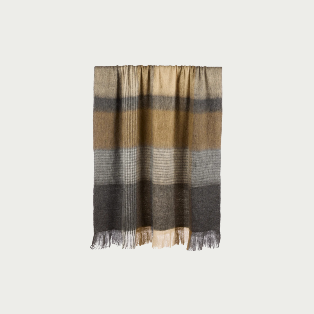 Brushed Wool Blend Throw