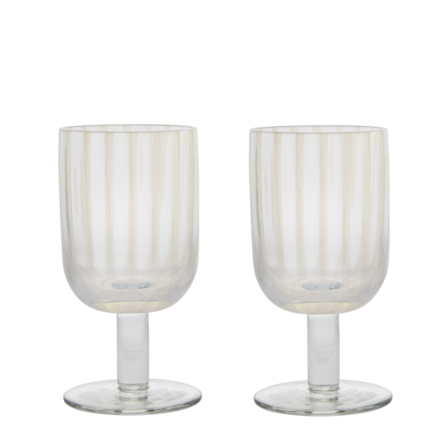 Mizu Glass Collection - Clear/Clear stripe