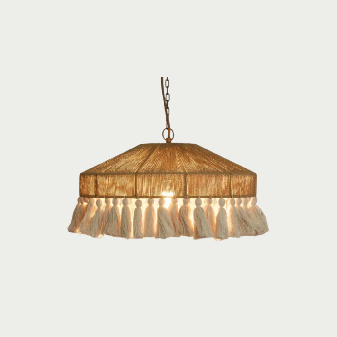 Arignon Raffia and Cotton Ceiling Pendant