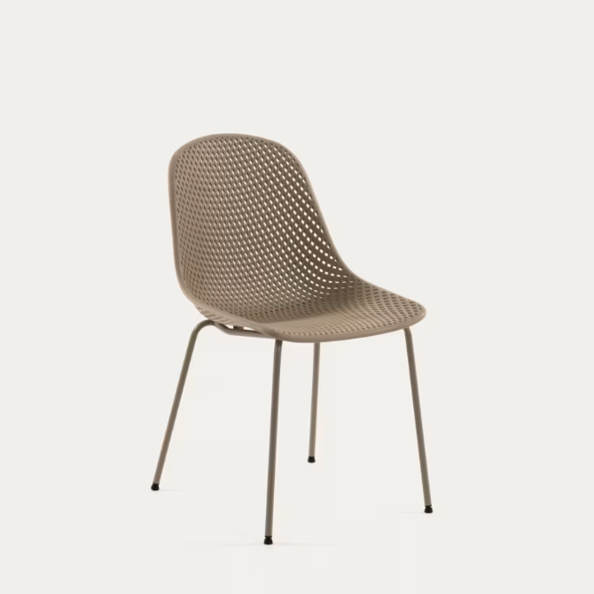Green outdoor dining chair stackable lightweight durable 