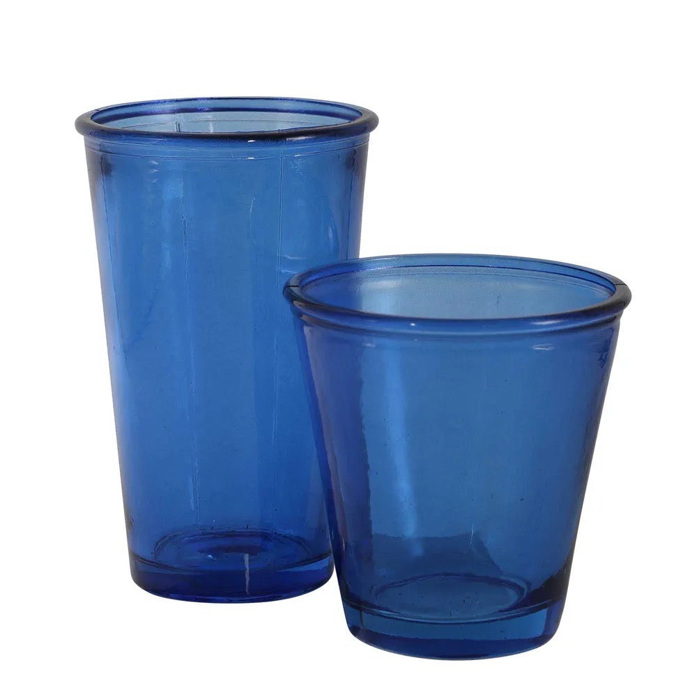 Vaso Recycled Drinking Glass - Blue