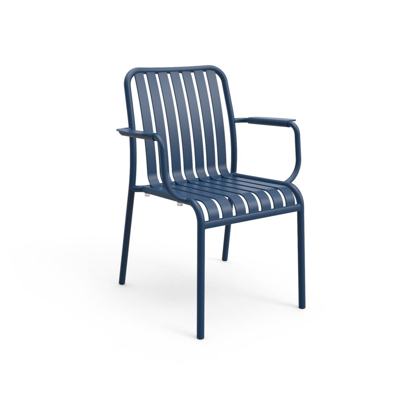Blue Brighton outdoor dining chair with arms by Zaneti sold in Geelong 