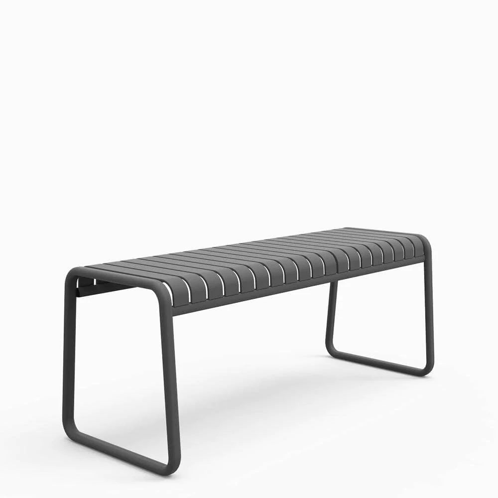 Charcoal outdoor bench seat by Zaneti that is durable and sold in Geelong 