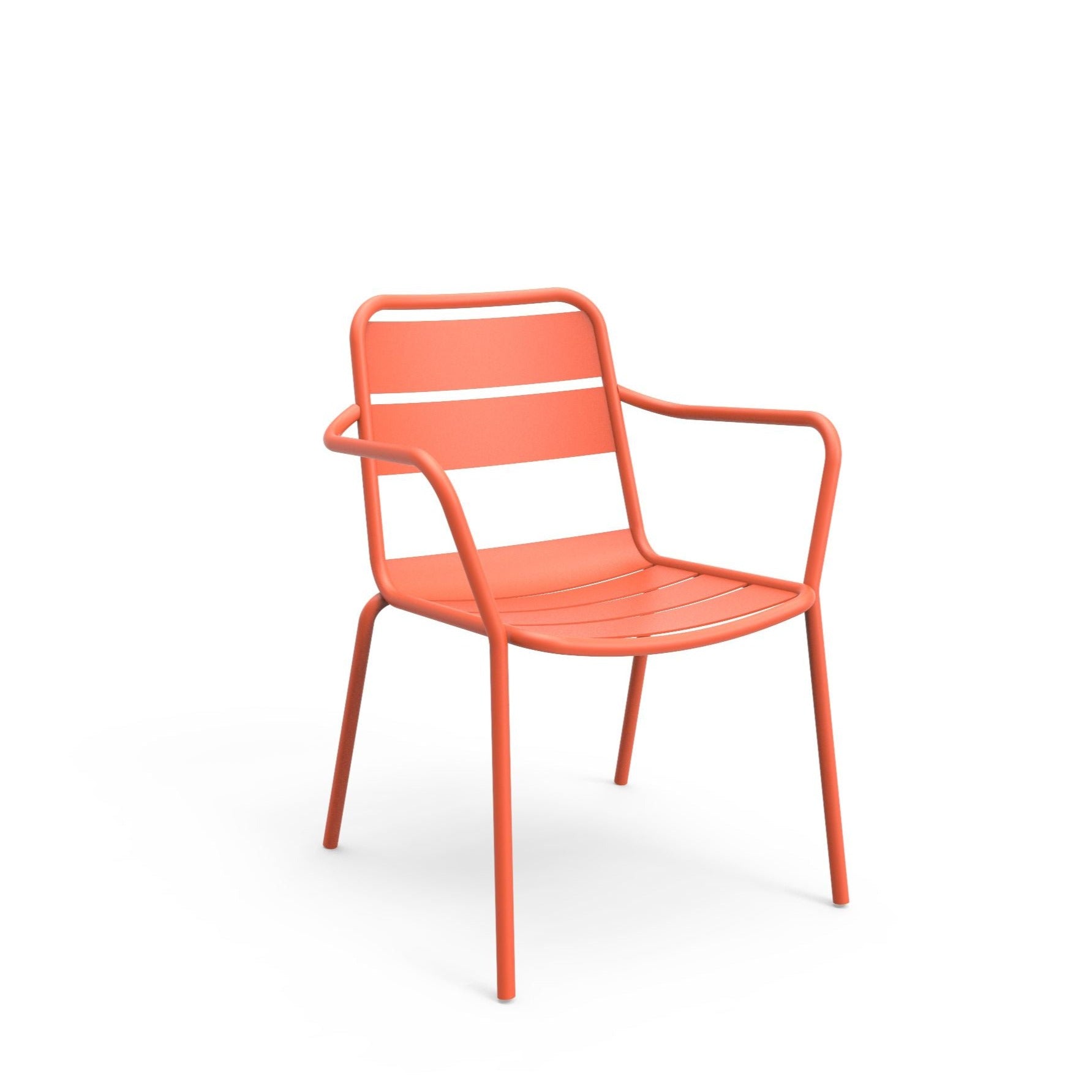 Orange Sprout Armchair with a textured finish and minimalistic design, suitable for outdoor use.