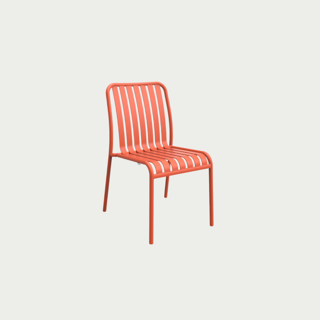 Chilli Orange outdoor brighton dining chair by zaneti 