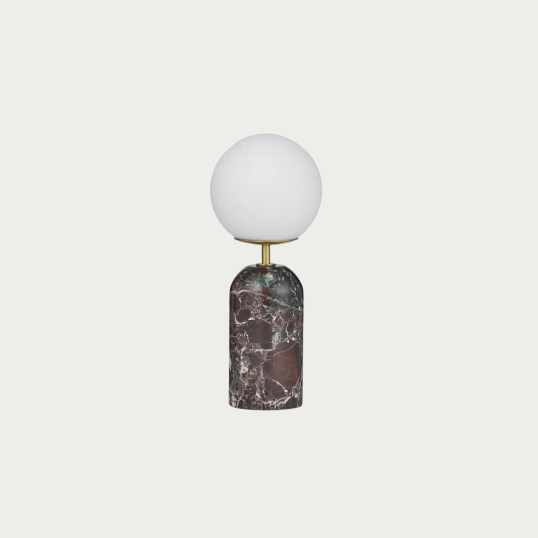 Marino Marble Lamp - Claret