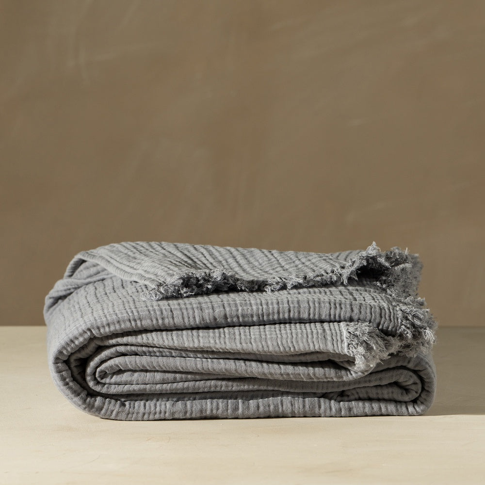 Enes Throw 130cm x 170cm - Pale Grey
