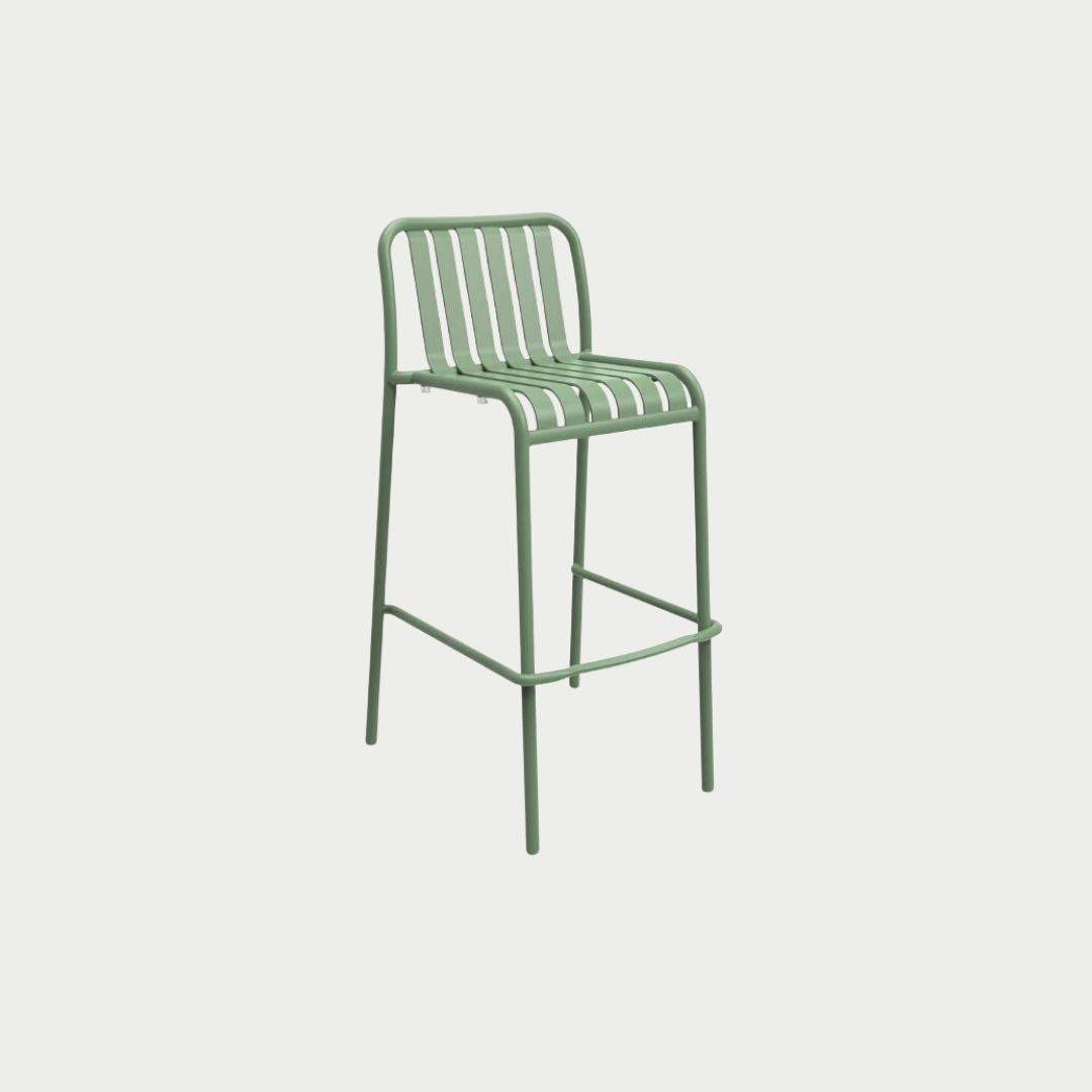 Green Outdoor bar stool durable by zaneti sold in Geelong 