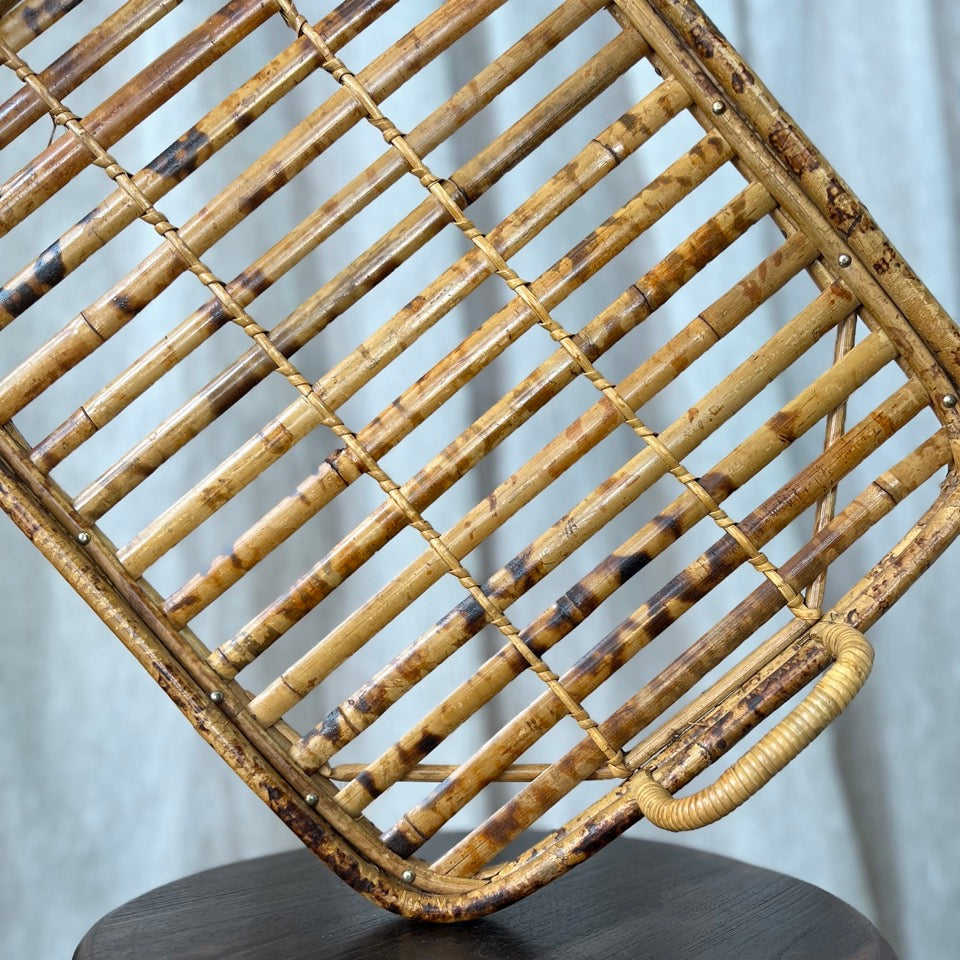 Vintage Cane Tortoise Tray