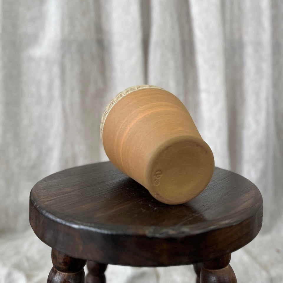 Vintage Terracotta and Blue Vase