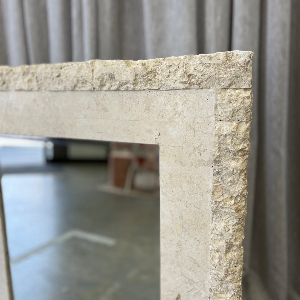 Vintage Fossil Stone Mirror