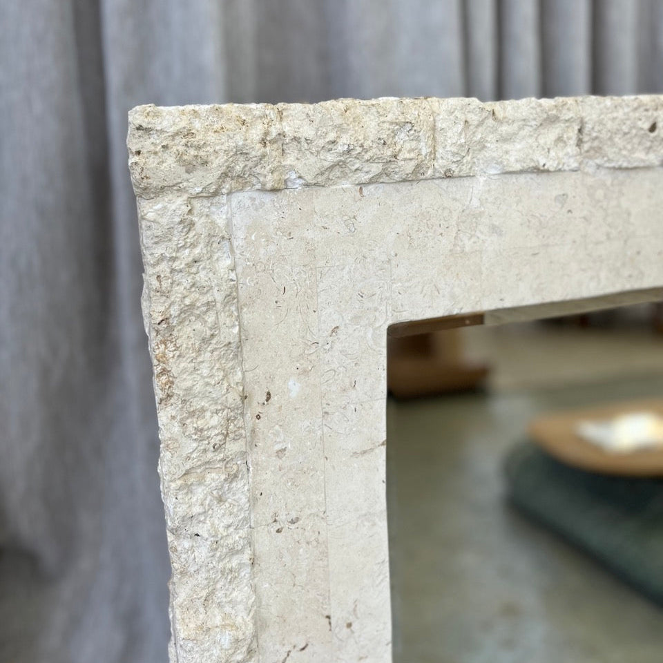 Vintage Fossil Stone Mirror