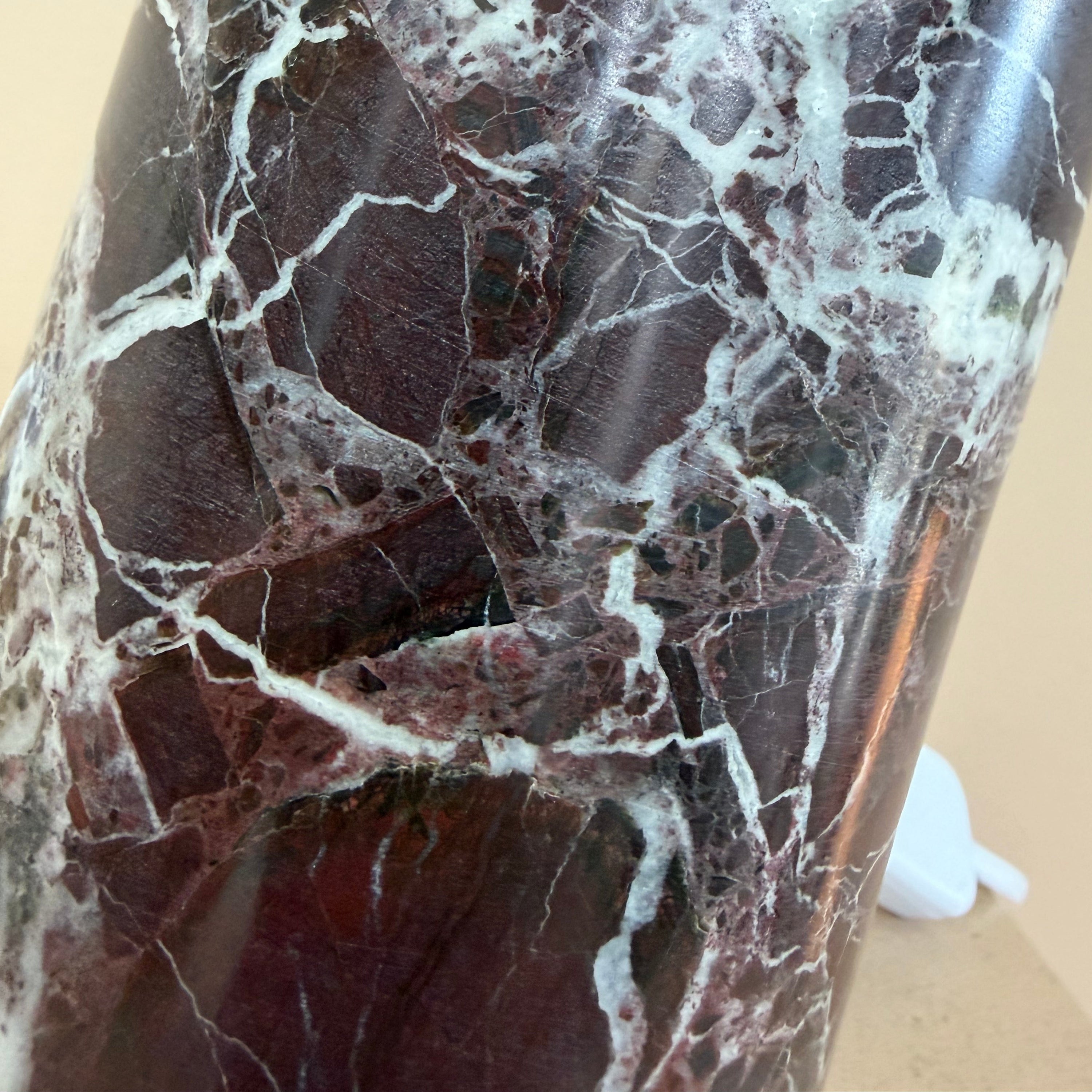 Marino Marble Lamp - Claret