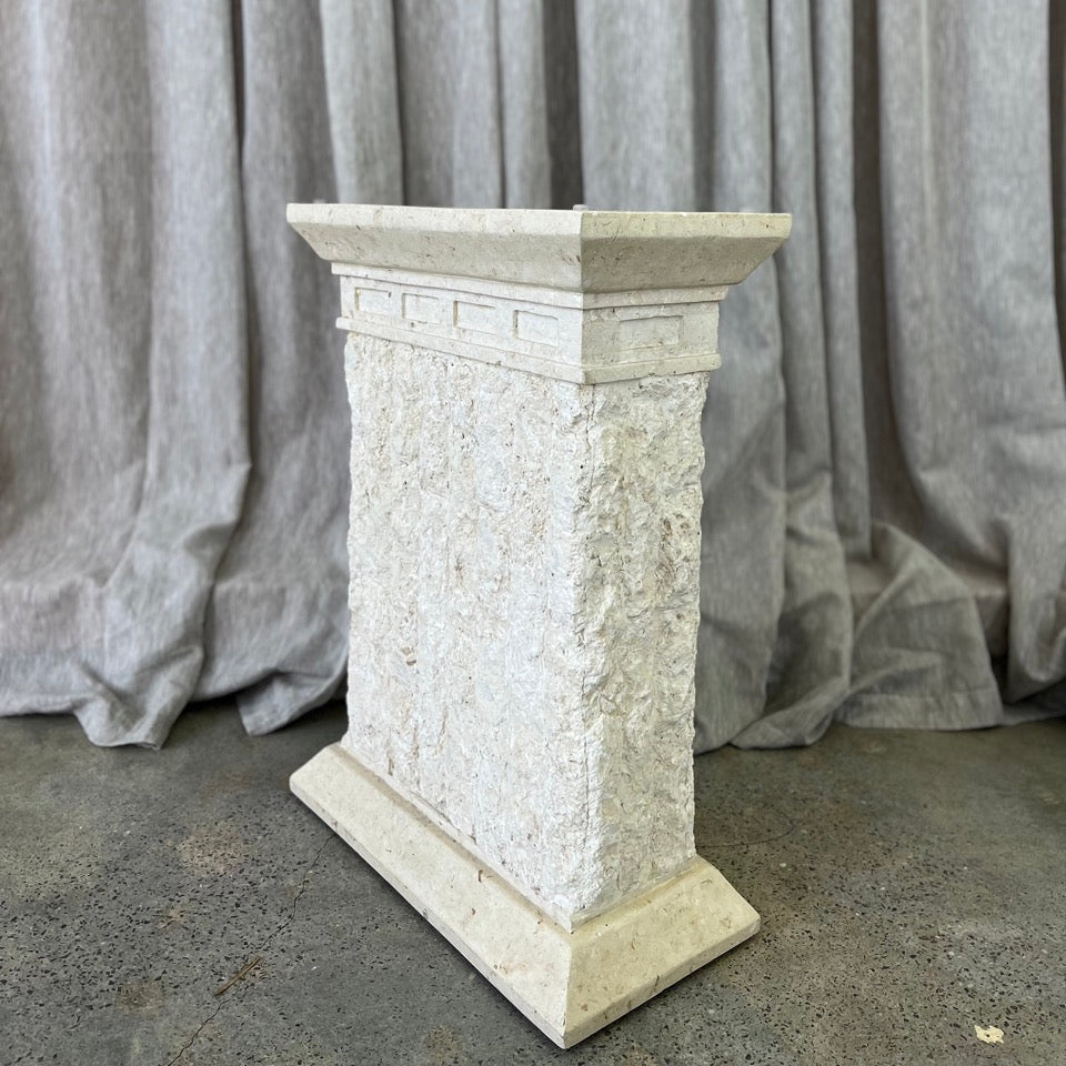 Vintage Fossil Stone Plinth