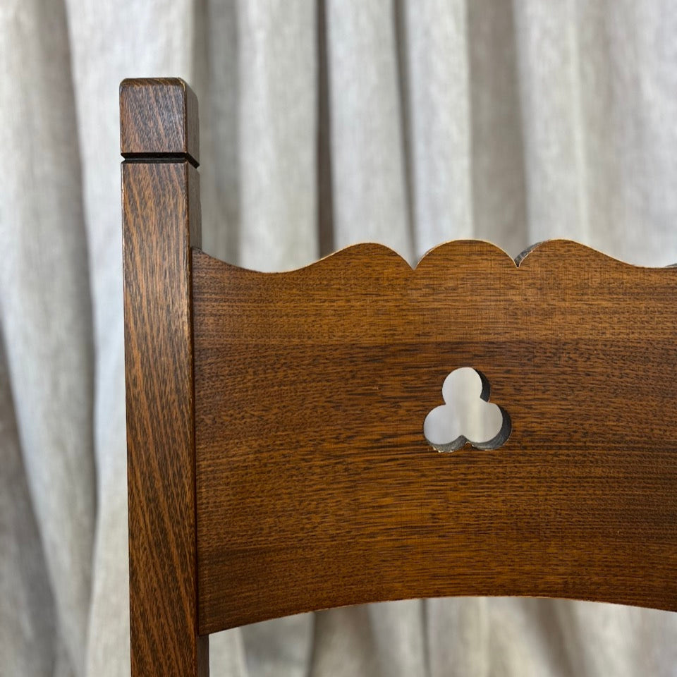 Vintage Brutalist Leather Dining Chair Set of 6