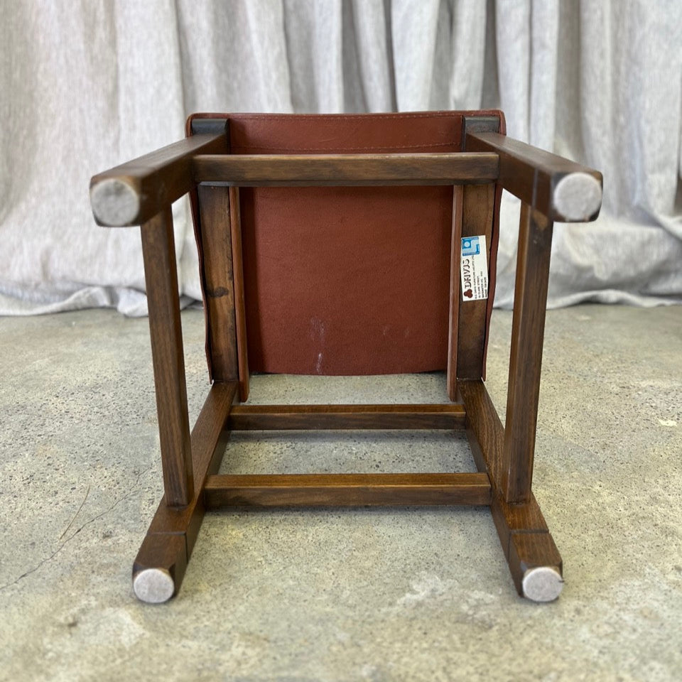 Vintage Brutalist Leather Dining Chair Set of 6