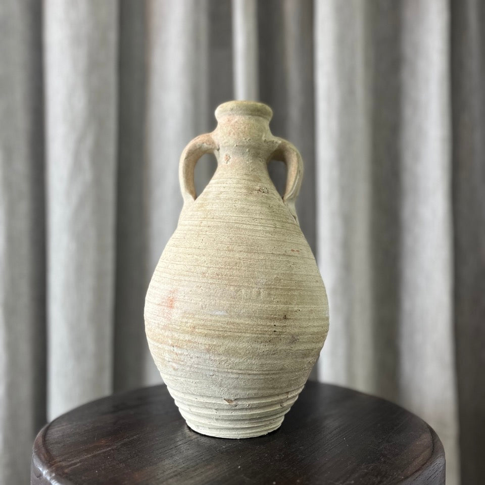 Vintage Beige Terracotta Vase