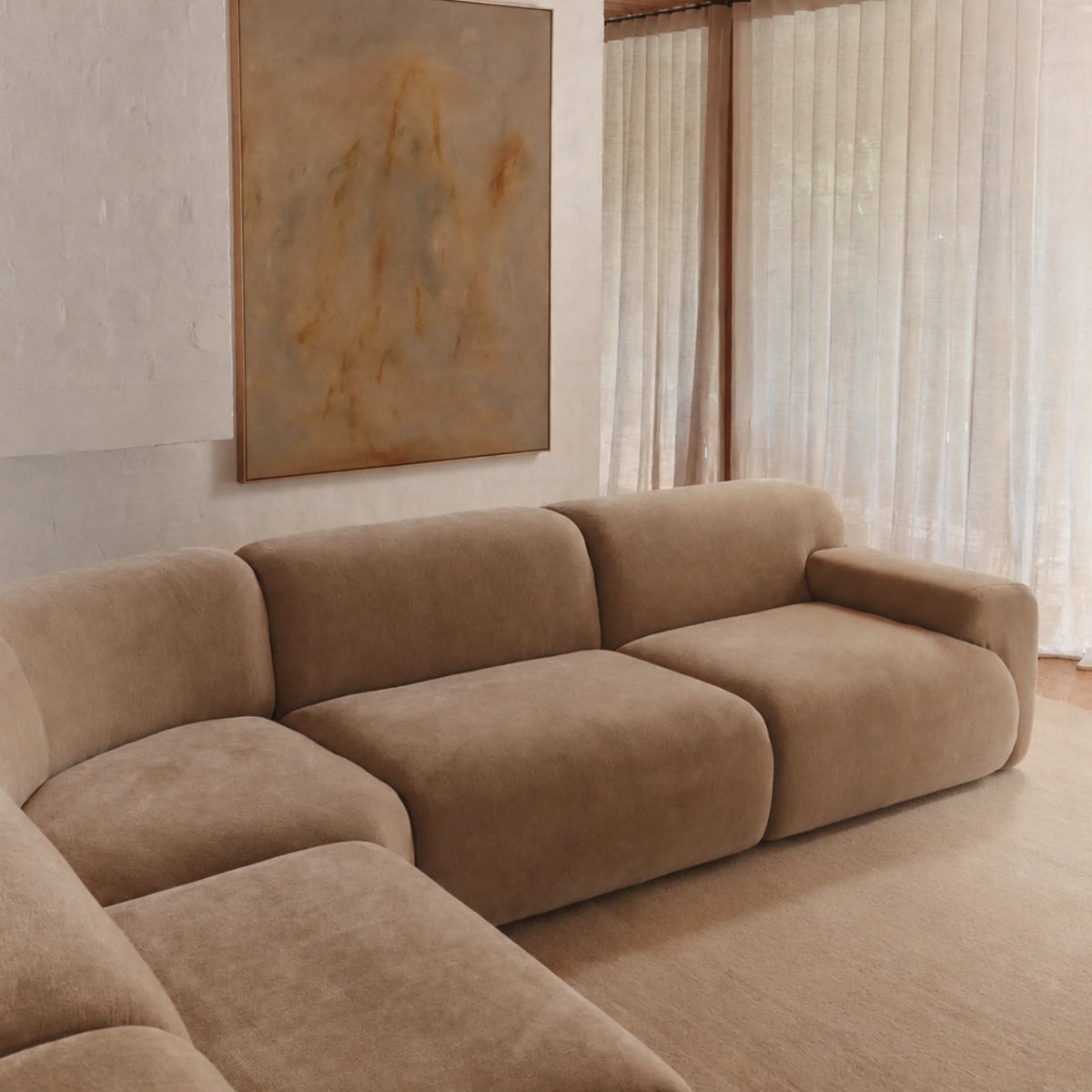 Ecru Beige Iggy  Modular Sofa 