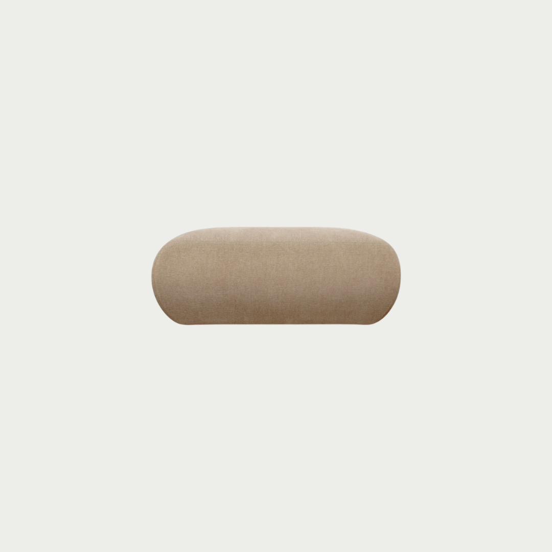 Iggy ecru beige ottoman part of modular sofa