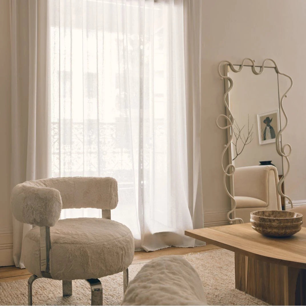 Linea Beige Metal Sculptural Mirrors