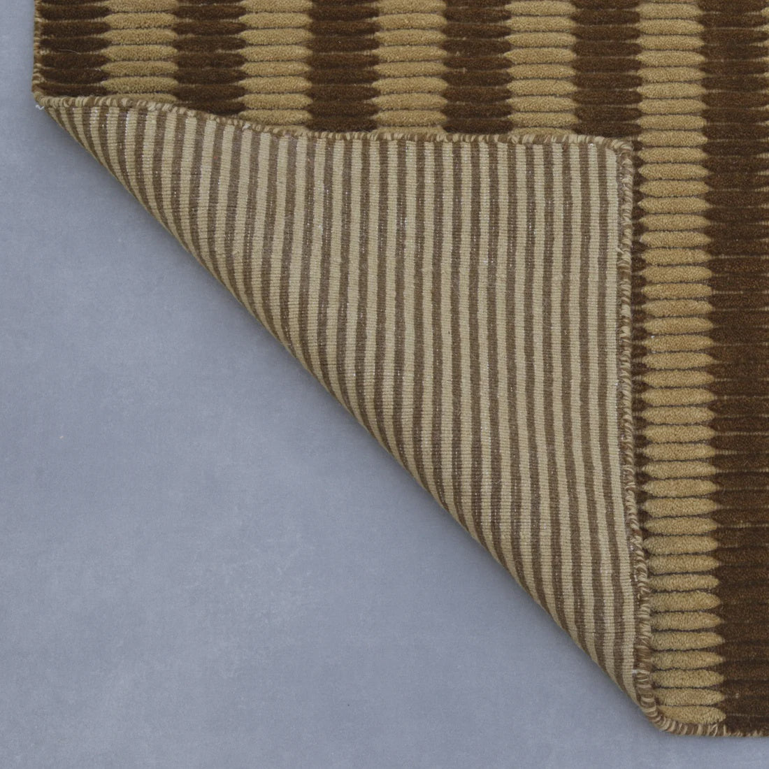 Fawn Linea wool rug in a warm sandy neutral — handloomed textural detail, Elan & Earth at Good Huis Co Geelong