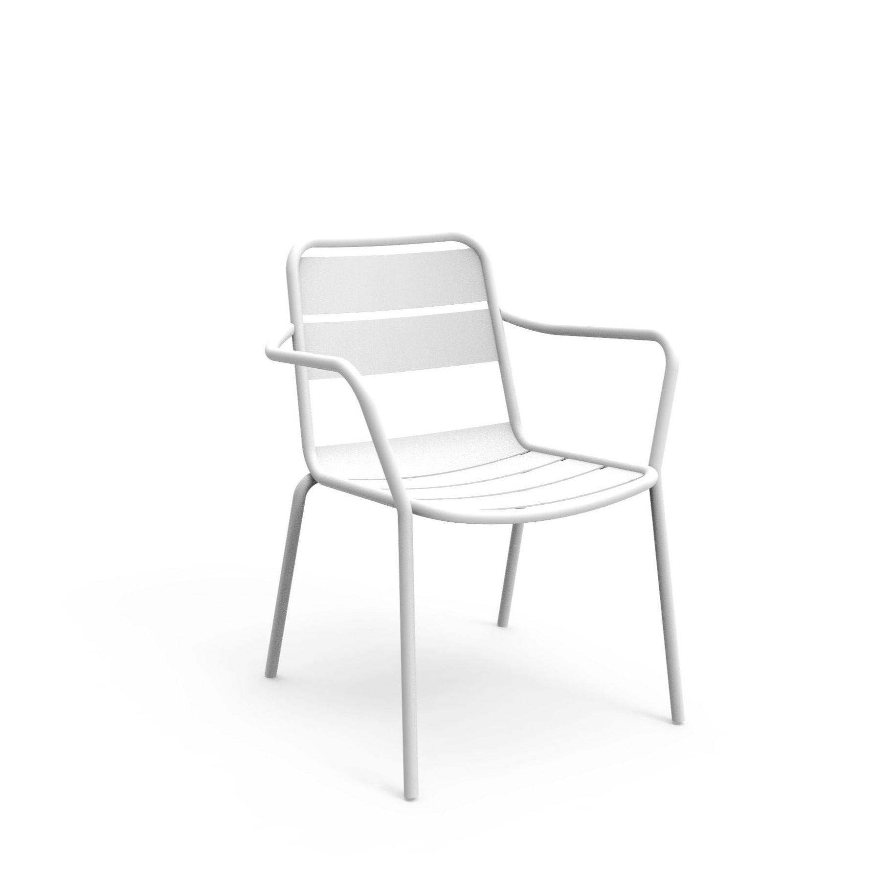 white Sprout Armchair with a textured finish and minimalistic design, suitable for outdoor use.