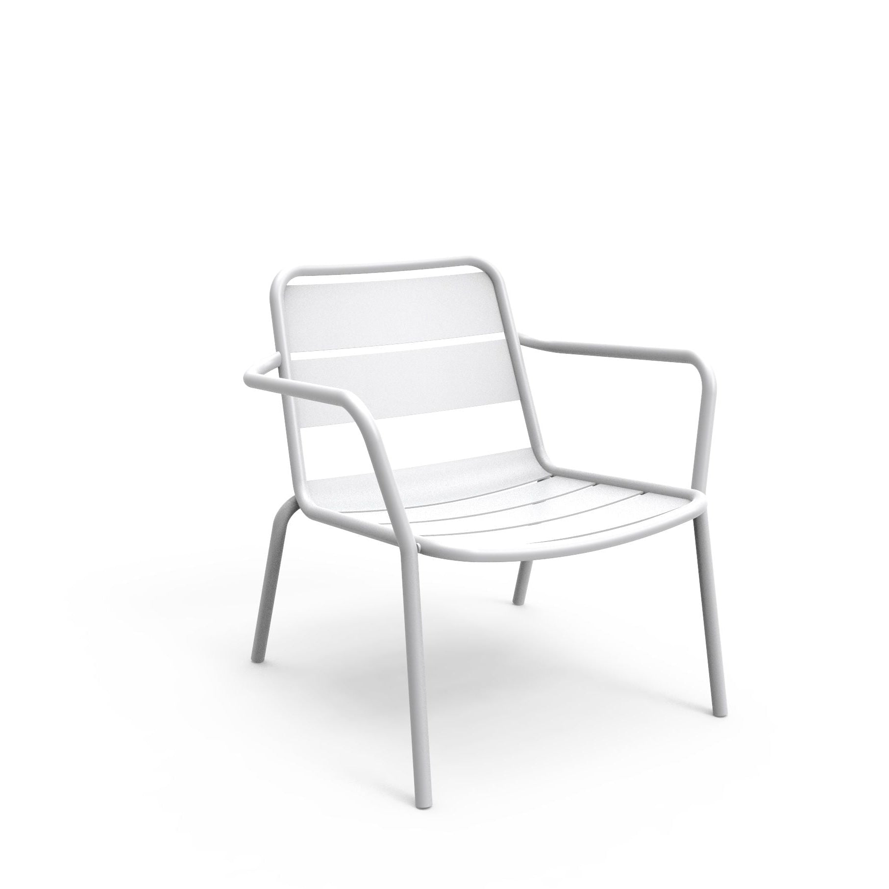 white outdoor armchair 