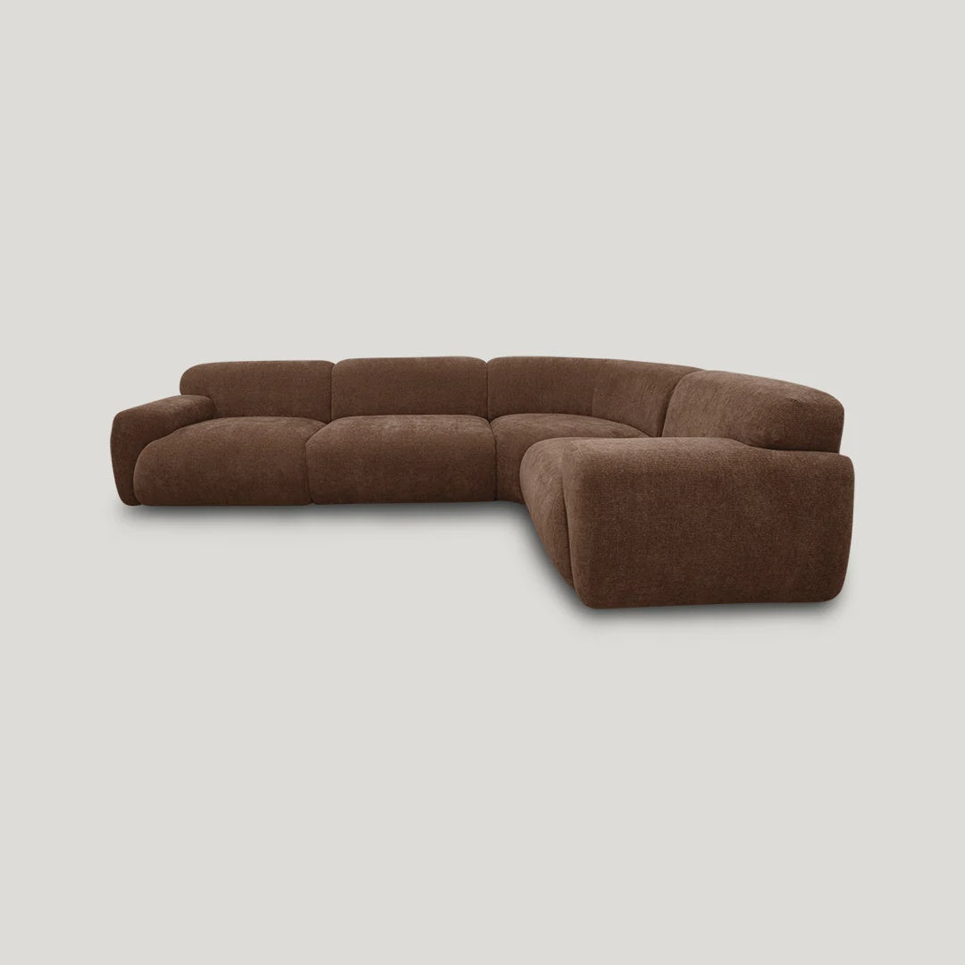 Modular bark brown sofa