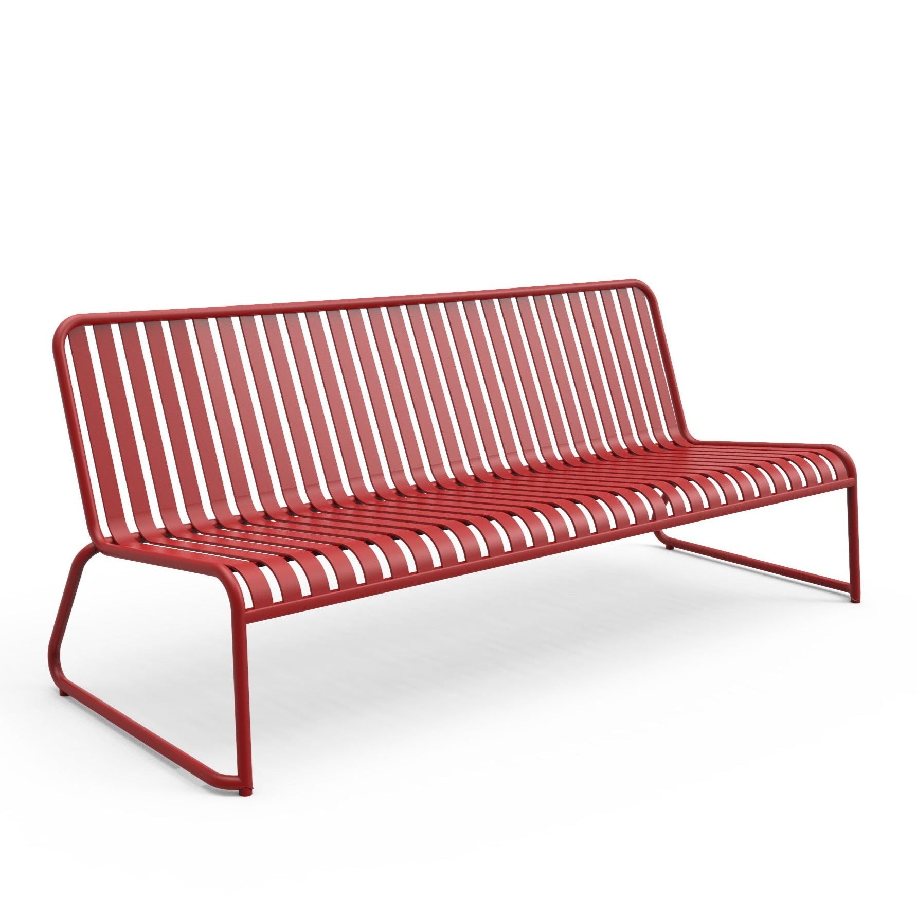 Red 3 seater outdoor Brighton lounge by Zaneti 
