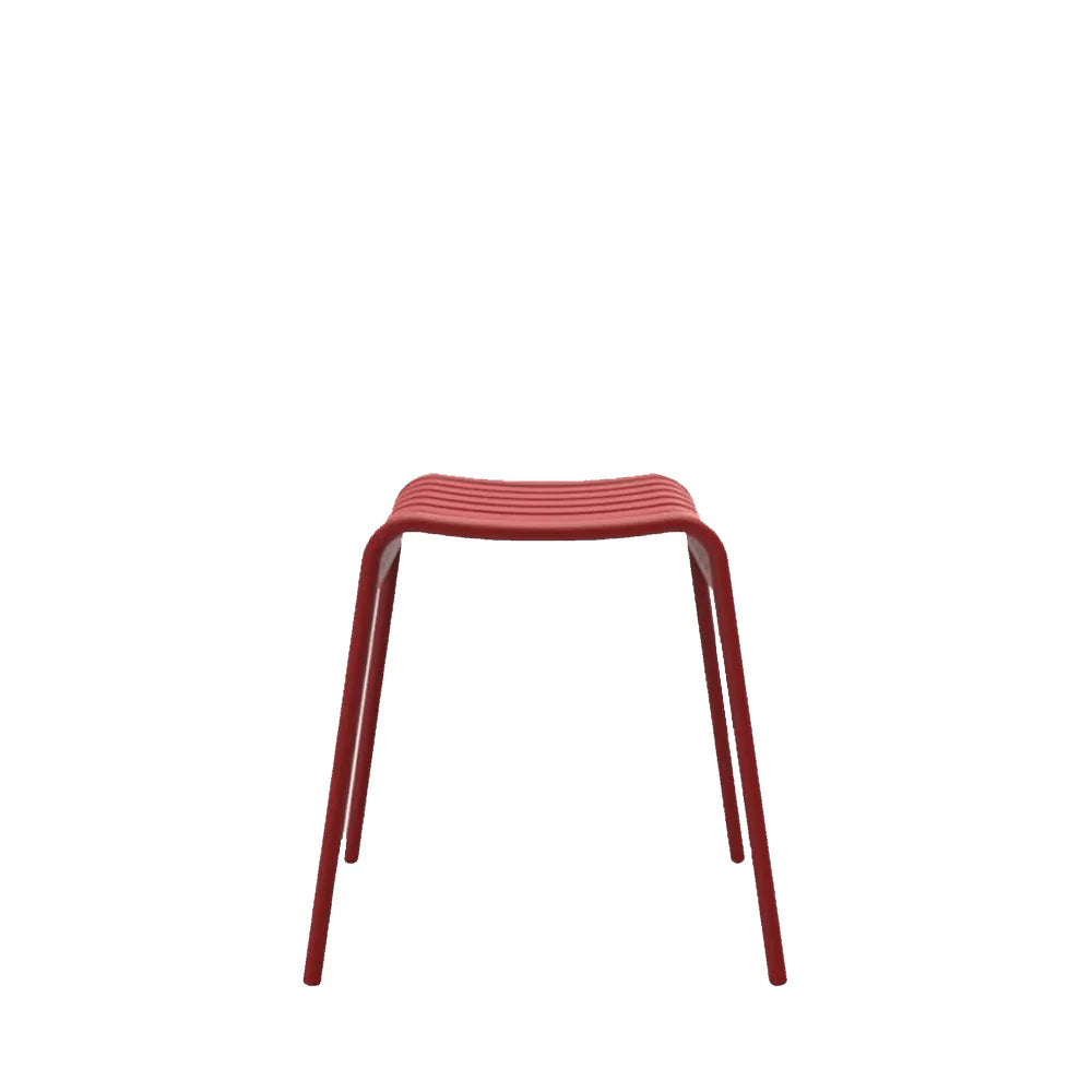 Red Out door low stool 