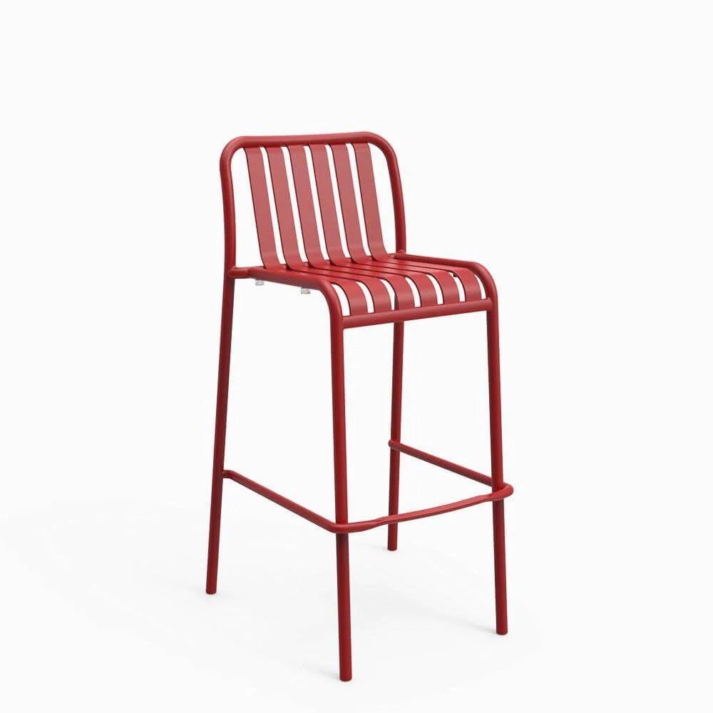 Red  Outdoor bar stool durable by zaneti sold in Geelong 