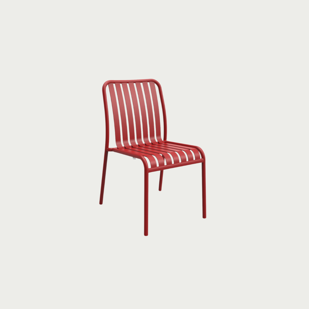 Red outdoor brighton dining chair by zaneti 