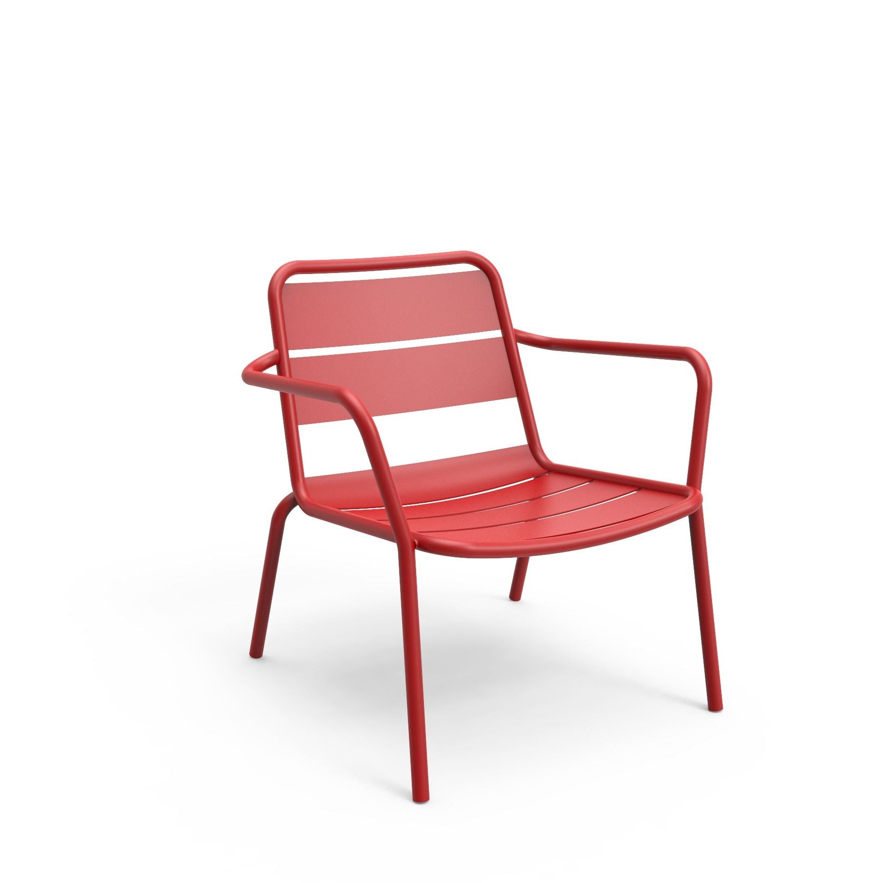 red outdoor armchair 