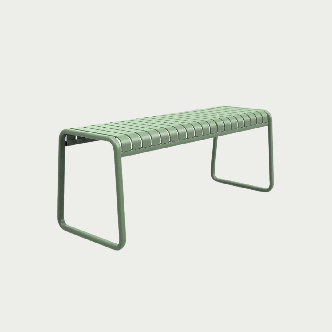 Reseeda Green outdoor bench seat by Zaneti that is durable and sold in Geelong 