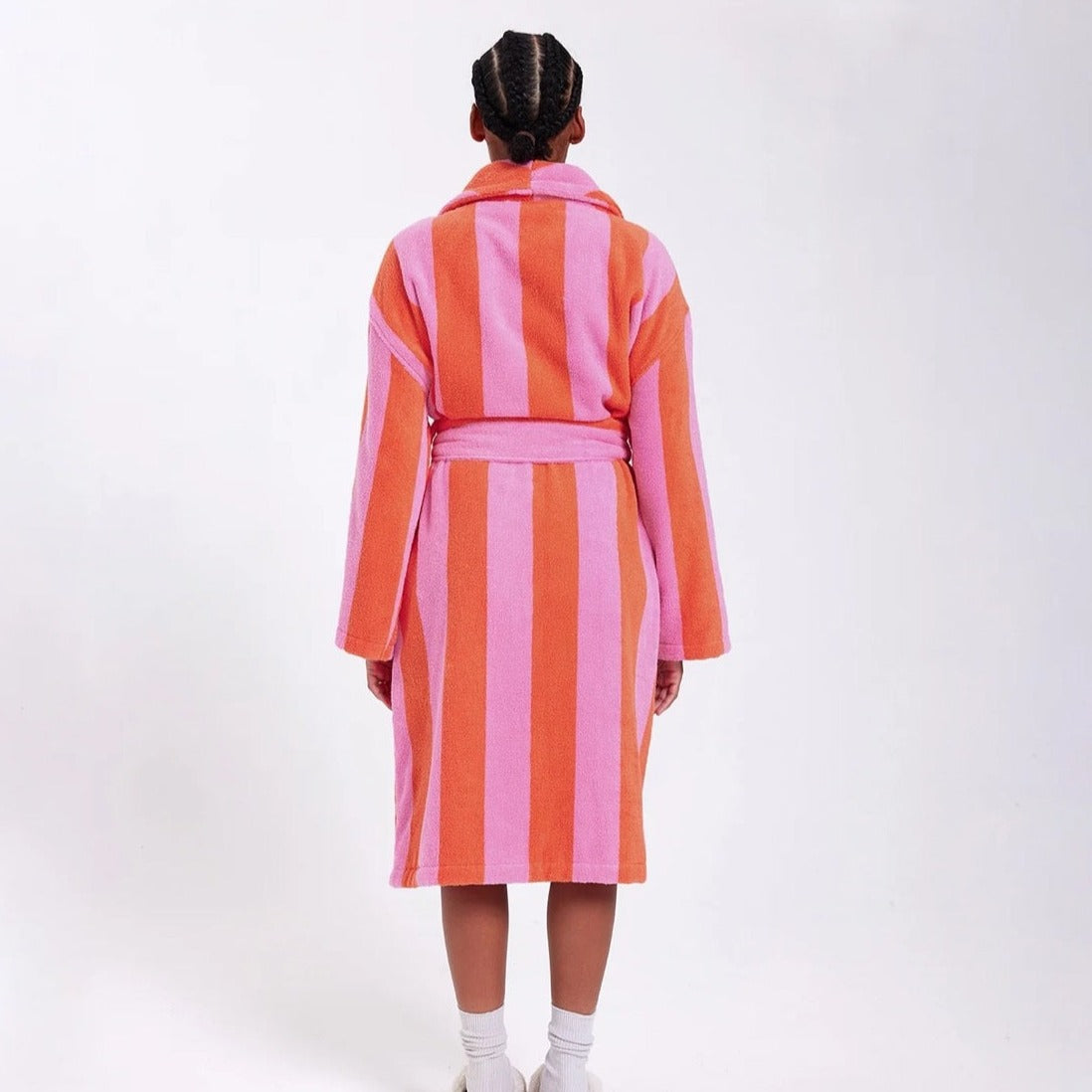 Hommey Cotton Robe - Stripes