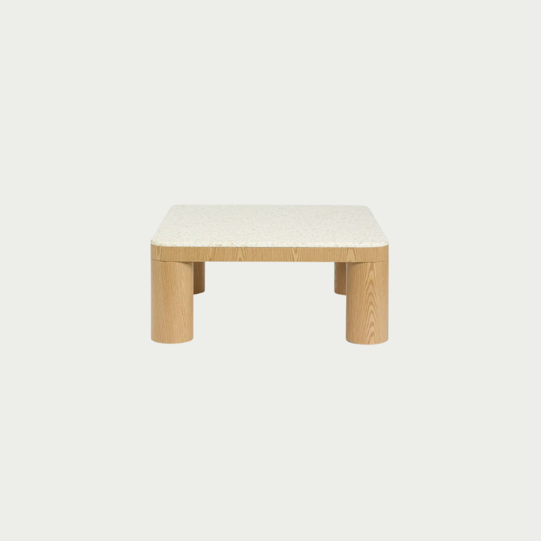 Arlo Coffee Table Light Oak and Terrazzo