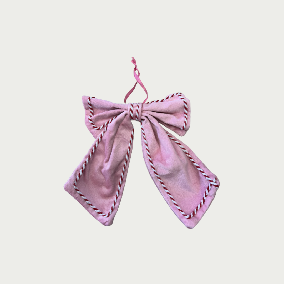 Velvet Bow with rope trim
