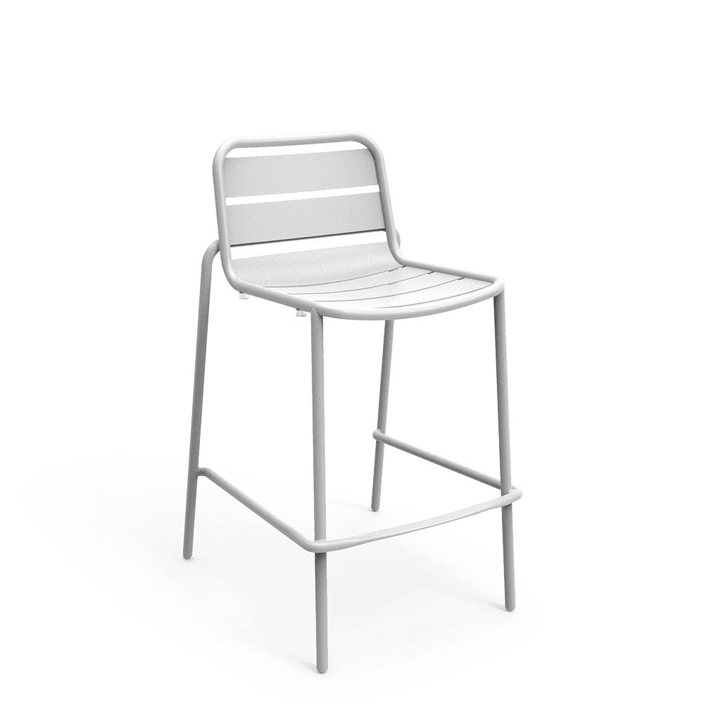 White outdoor barstool. Sprout by Zaneti sold in Geelong