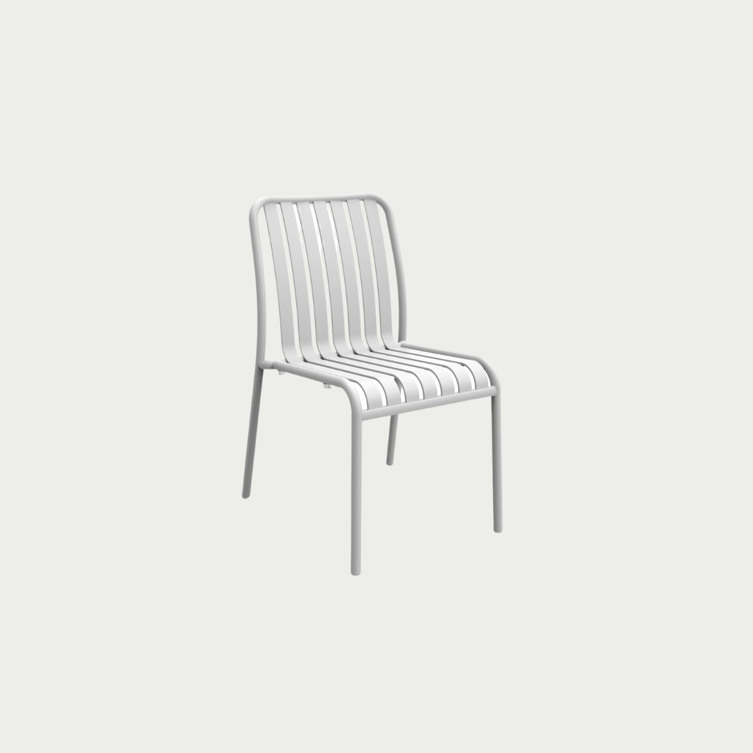 White outdoor brighton dining chair by zaneti 