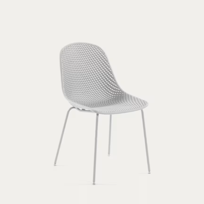 white outdoor dining chair stackable lightweight durable alfresco