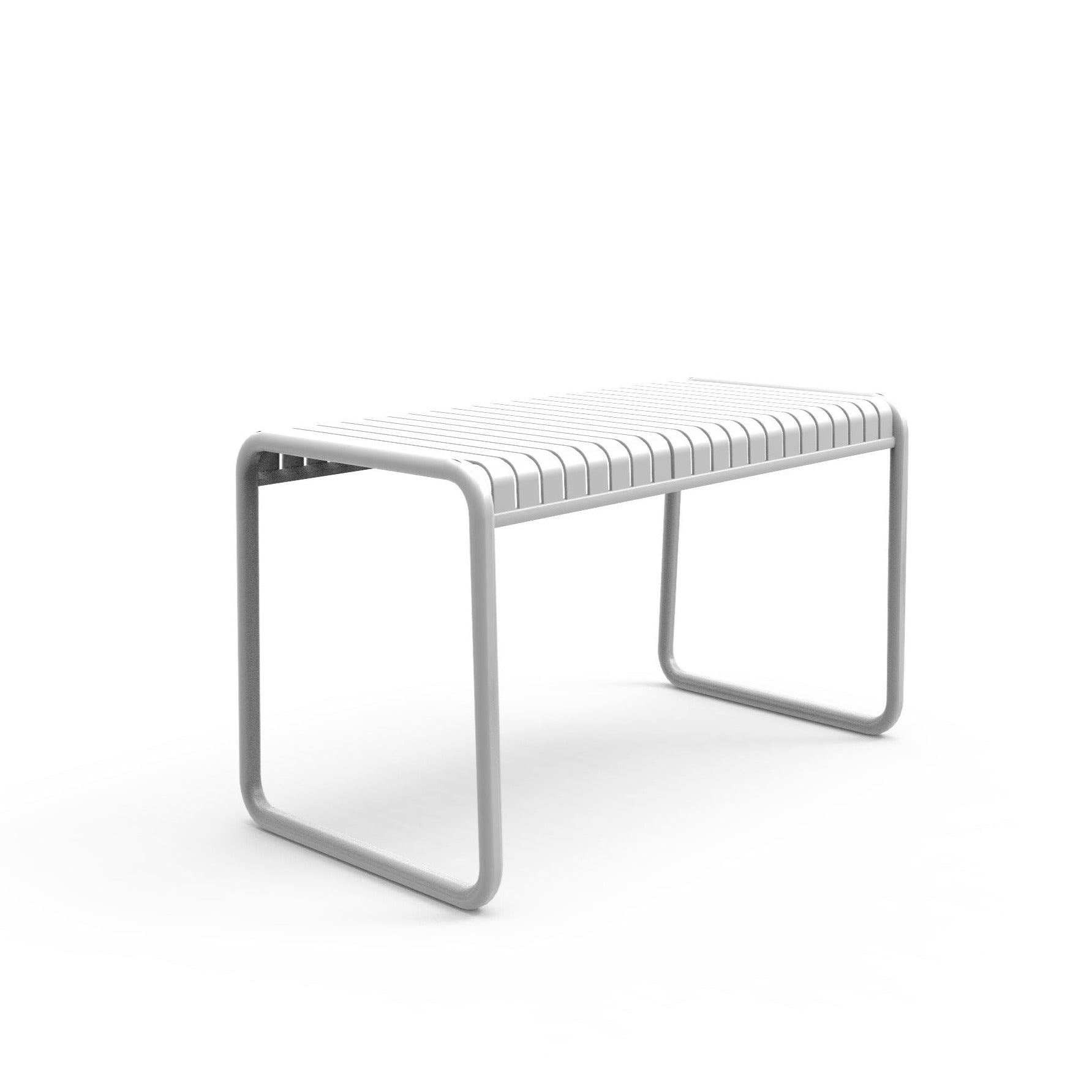 Matte White outdoor dining table by Zaneti. Durable from the Brighton range sold in Geelong. 
